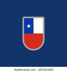 Illustration of Chile flag Template