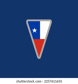 Ilustración de la plantilla de bandera de Chile