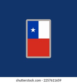 Illustration of Chile flag Template