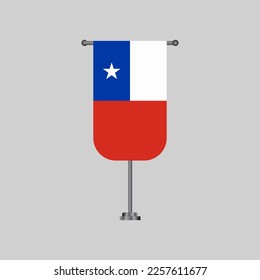 Illustration of Chile flag Template