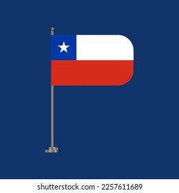 Illustration of Chile flag Template