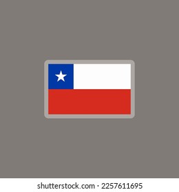 Illustration of Chile flag Template