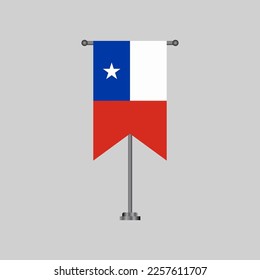 Illustration of Chile flag Template