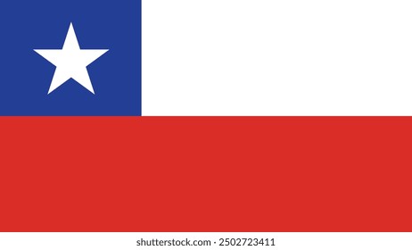 Illustration of Chile national flag