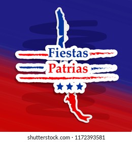 Illustration of of Chile's National Independence Day Fiestas Patrias background 