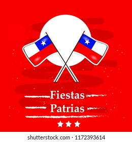 Illustration of of Chile's National Independence Day Fiestas Patrias background 