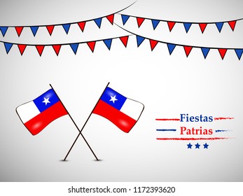 Illustration of of Chile's National Independence Day Fiestas Patrias background 