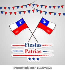 Illustration of of Chile's National Independence Day Fiestas Patrias background 