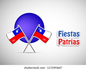 Illustration of of Chile's National Independence Day Fiestas Patrias background 
