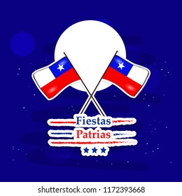 Illustration of of Chile's National Independence Day Fiestas Patrias background 
