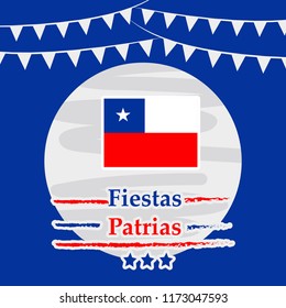Illustration of of Chile's National Independence Day Fiestas Patrias background 