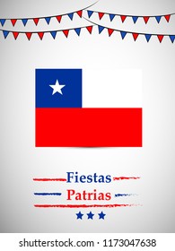 Illustration of of Chile's National Independence Day Fiestas Patrias background 