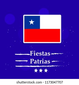 Illustration of of Chile's National Independence Day Fiestas Patrias background 
