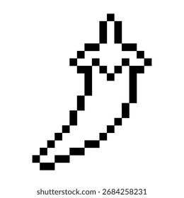 The Illustration of Chilli Pepper Pixel