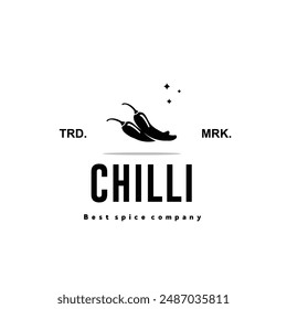 illustration of the chilli spice logo icon, kitchen spice for the cooking industry