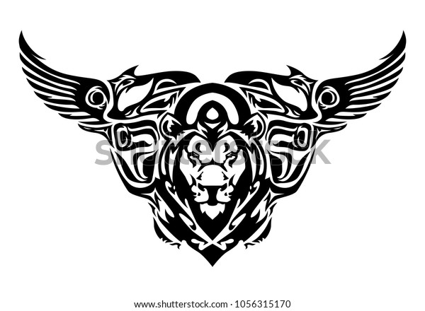 chimera tattoo tribal design