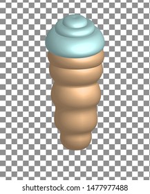 Illustration of Chimney Cake or Hungarian Cake with Cream