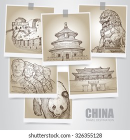 illustration of China. China background.