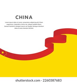 Illustration of China flag Template
