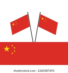 Illustration of China flag Template