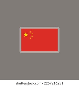 Illustration of China flag Template
