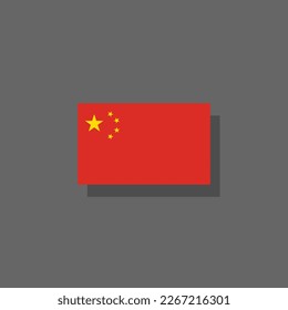 Illustration of China flag Template