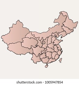 Illustration of the china map