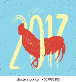 illustration for chinese calendar for the year of rooster 2017