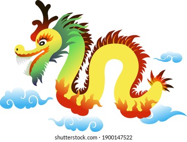 illustration of the Chinese dragon symbol of the new year