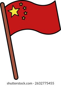 illustration of a Chinese flag