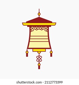 illustration of chinese lantern, vector art.
