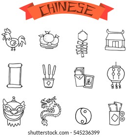 Illustration of Chinese object icon