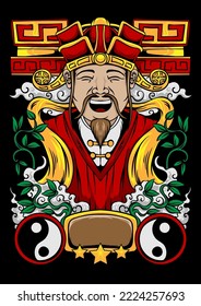 illustration chinese old mad high domino