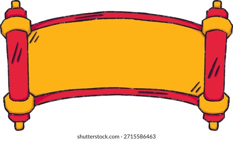 Ilustração de um banner de rolagem chinês