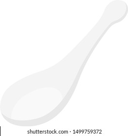 
Illustration of Chinese soup spoon.
