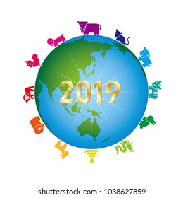 Illustration of Chinese zodiac