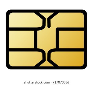 Illustration of chip icon on white background