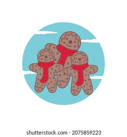 Illustration chistmas cookie design vector