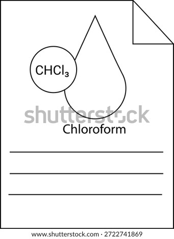 Illustration Chloroform depiction includes a labeled circle and a teardropshaped outline above descriptive text and lines