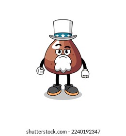 Illustration of choco chip cartoon with i want you gesture , character design