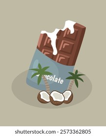  Illustration with Chocolate Bar at Coconut Taste