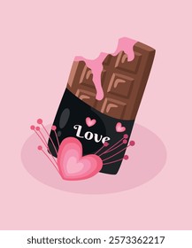  Illustration with Chocolate Bar at Love Taste