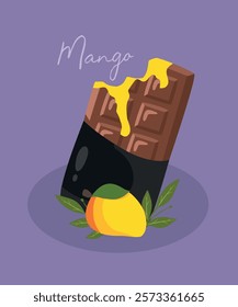 Illustration with Chocolate Bar at Mango Taste