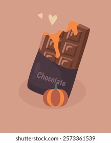  Illustration with Chocolate Bar at Pumpkin Taste