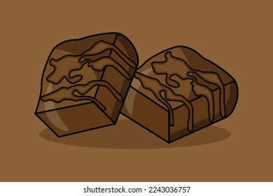 Illustration of a chocolate cake vector design