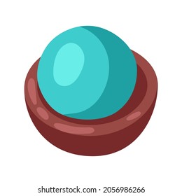 Illustration of chocolate candy. Food item for bars, restaurants and shops.