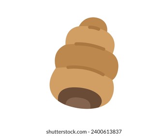 Illustration of chocolate coronet bread icon.