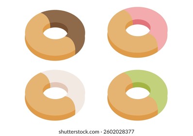 Illustration of a chocolate covered donut