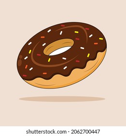 illustration of chocolate donuts sweet