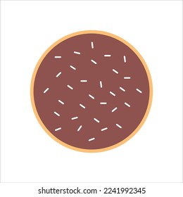 Ilustración de donuts aromatizados con chocolate